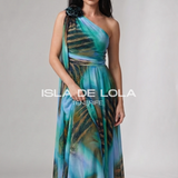 Turquesa estampado