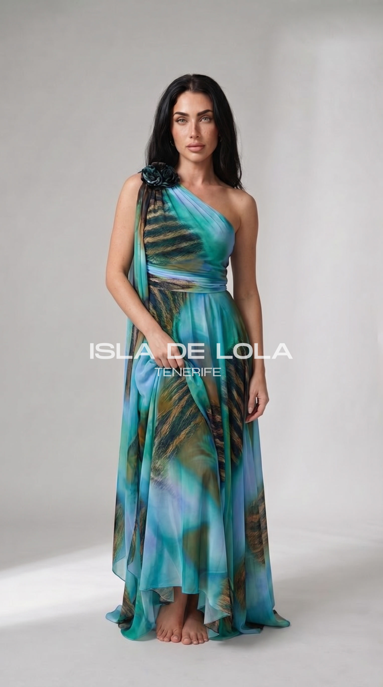 Turquesa estampado