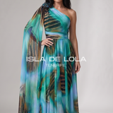 Turquesa estampado