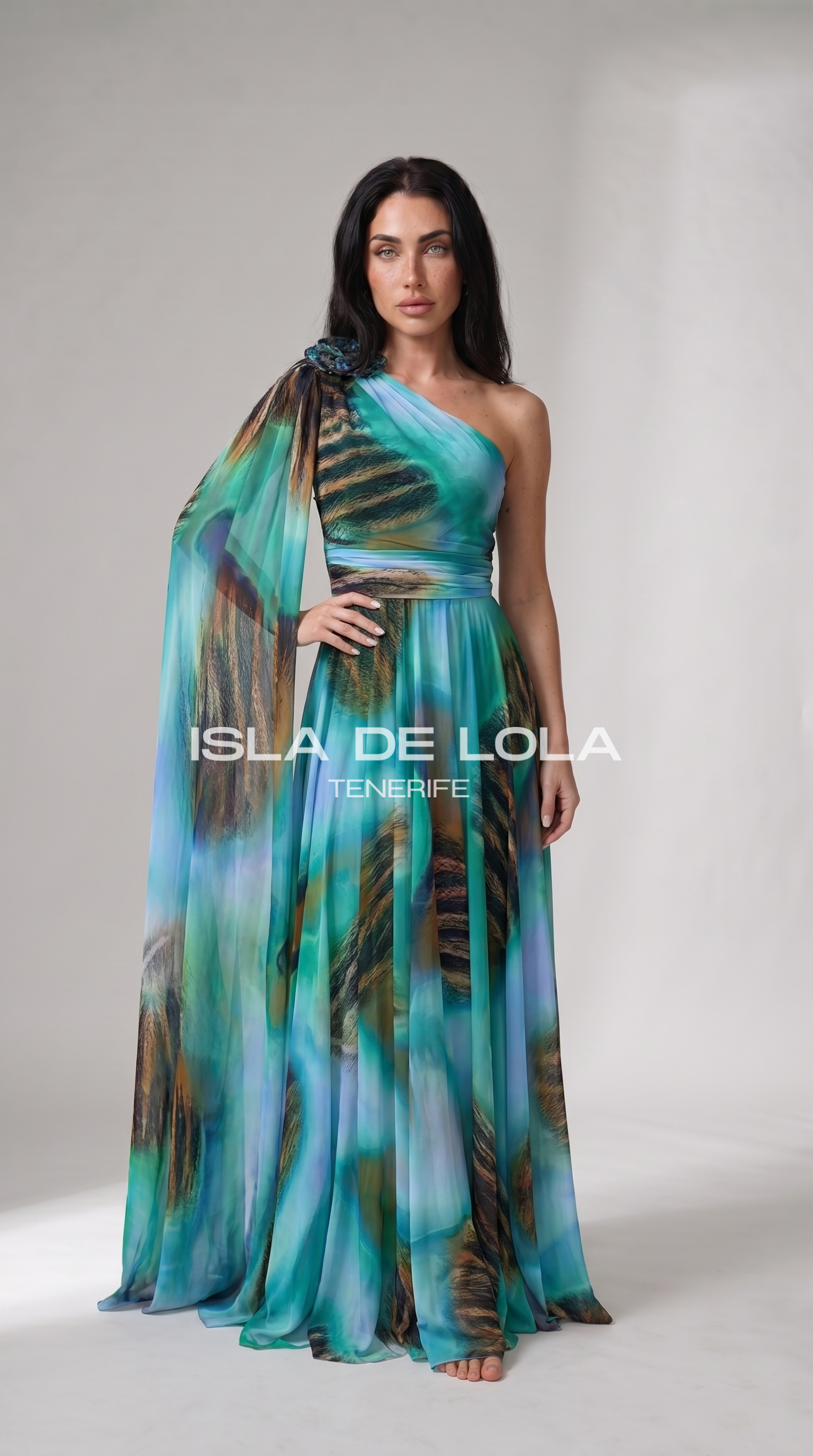 Turquesa estampado