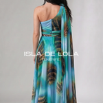 Turquesa estampado