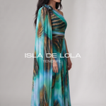Turquesa estampado